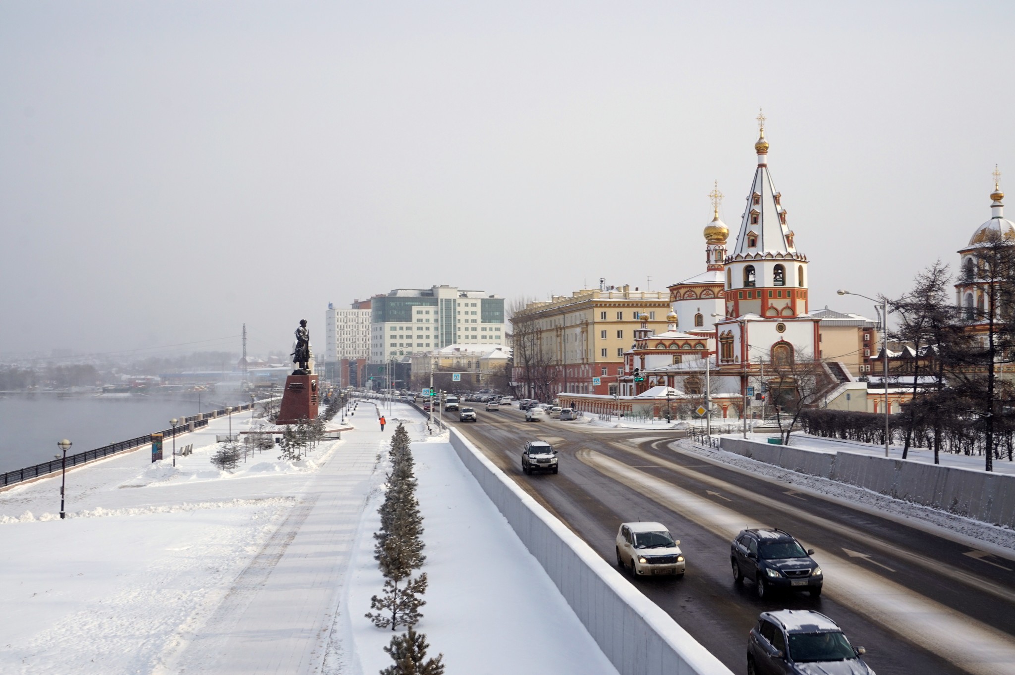 иркутск набережная зимой